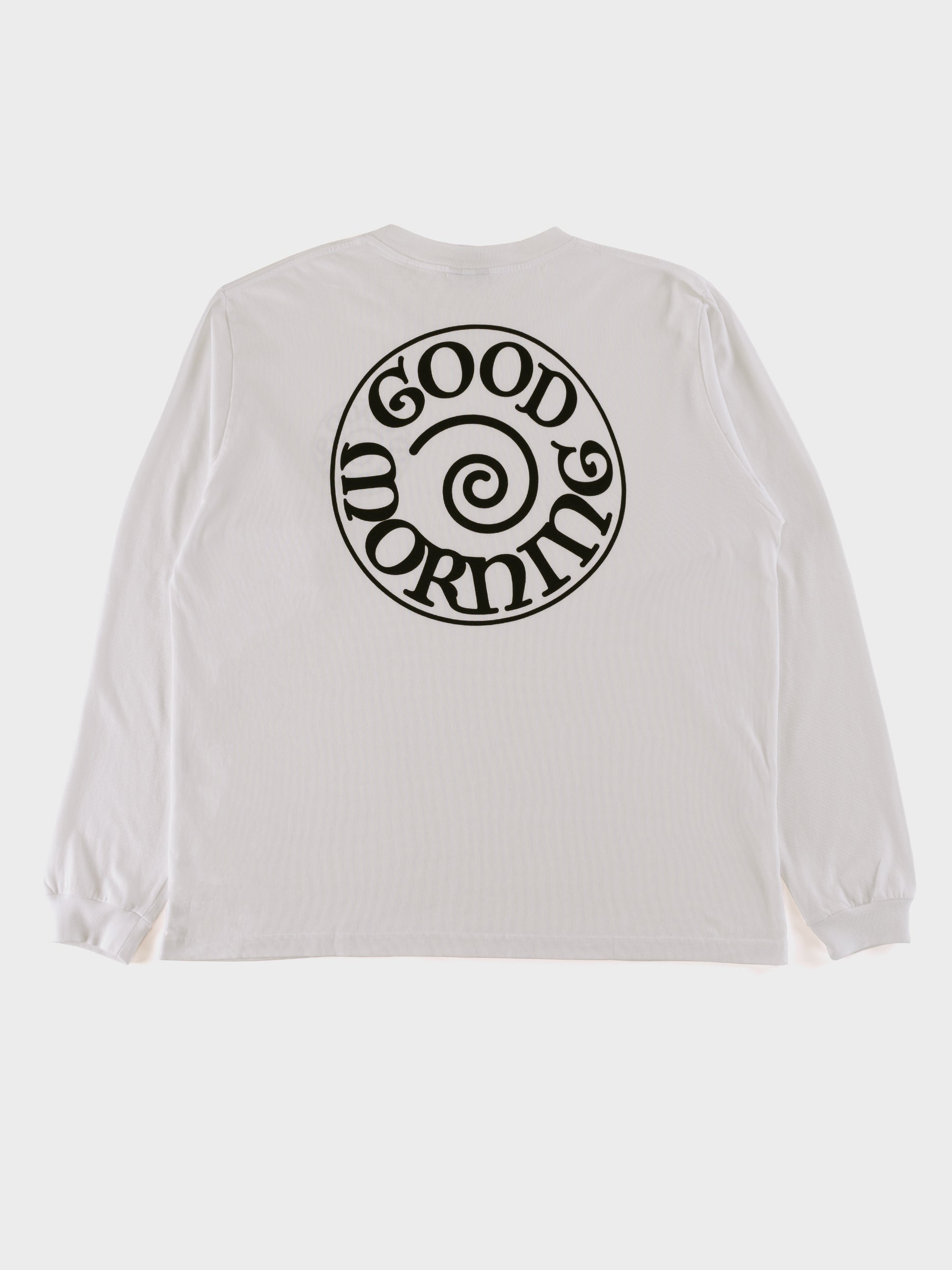 Good Morning Tapes Spiral Logo LS Tee - White