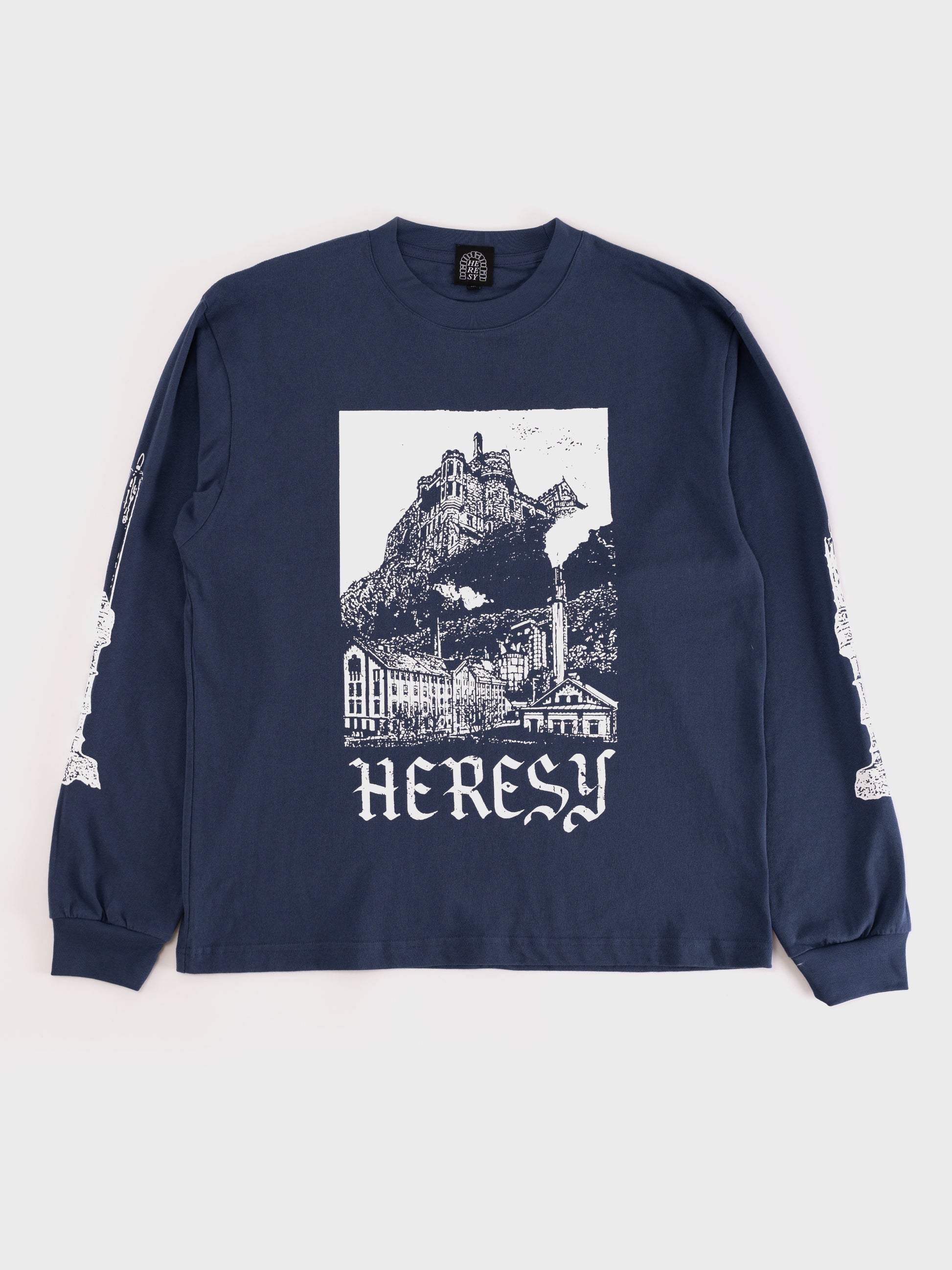 Heresy Moss & Iron L/S T Shirt - Navy