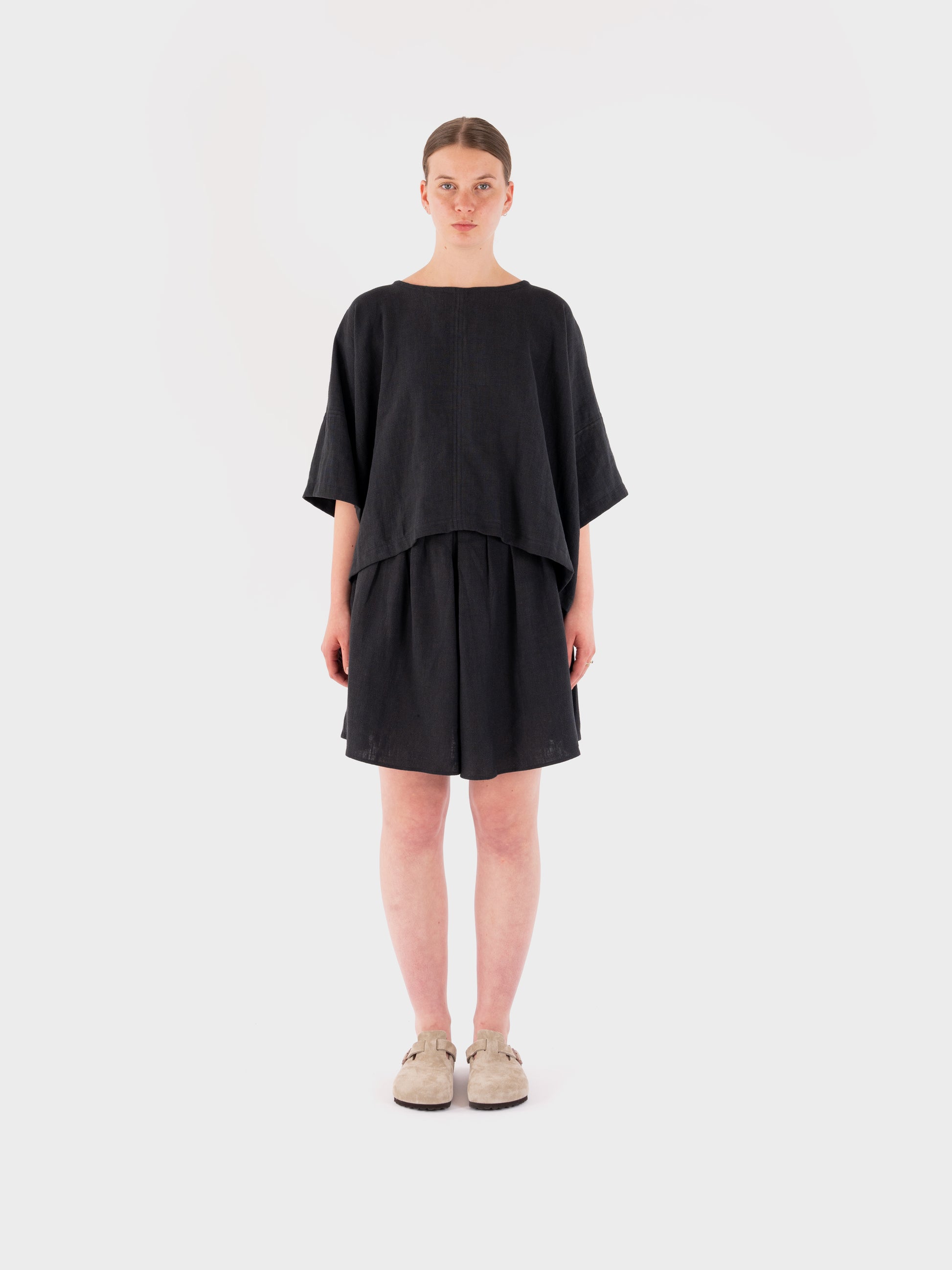 Kate Sheridan Edie Top - Black Linen