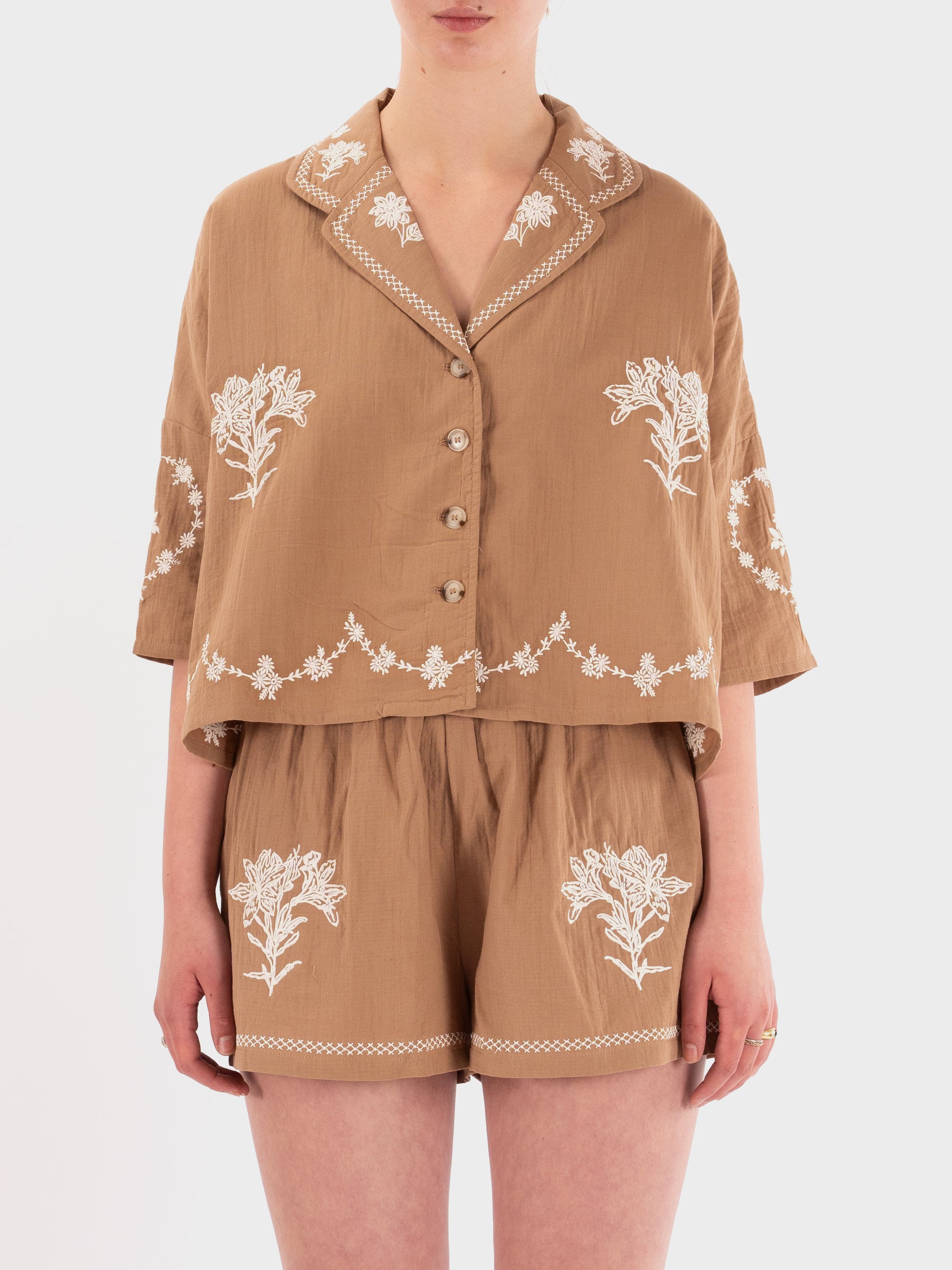 Meadows Penstemon Shirt - Fawn