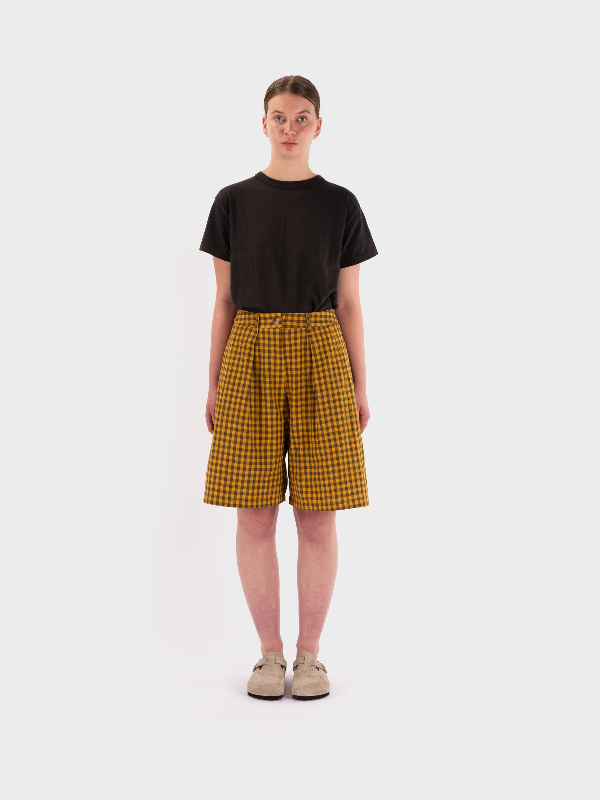 Meadows Sanne Shorts - Toffee Gingham