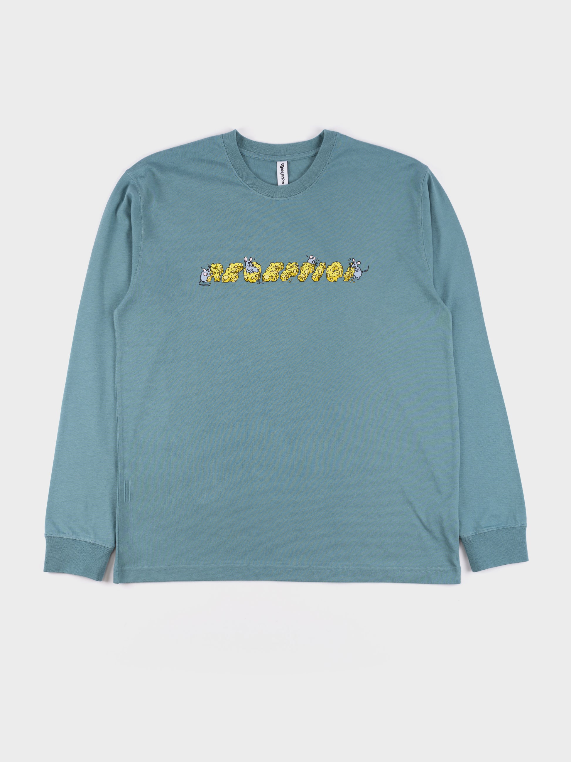 Reception Cheesy LS T Shirt - Dusty Green