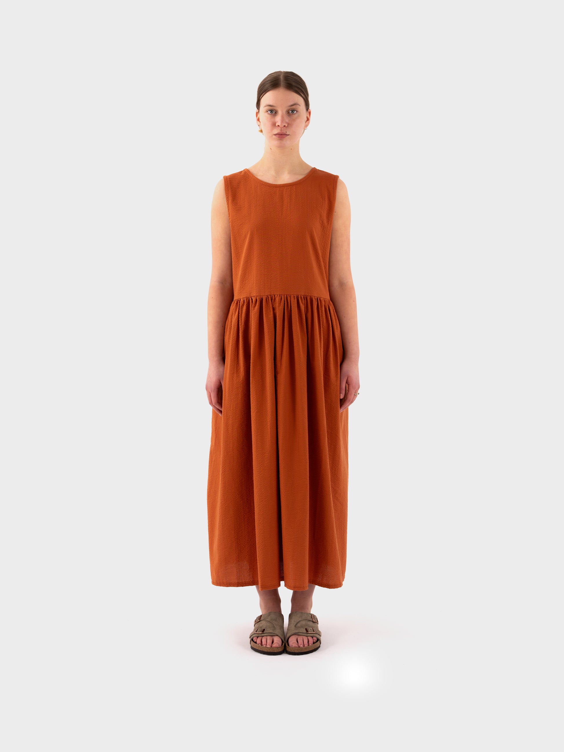 Kate Sheridan Tie Tuck Maxi Dress - Rust