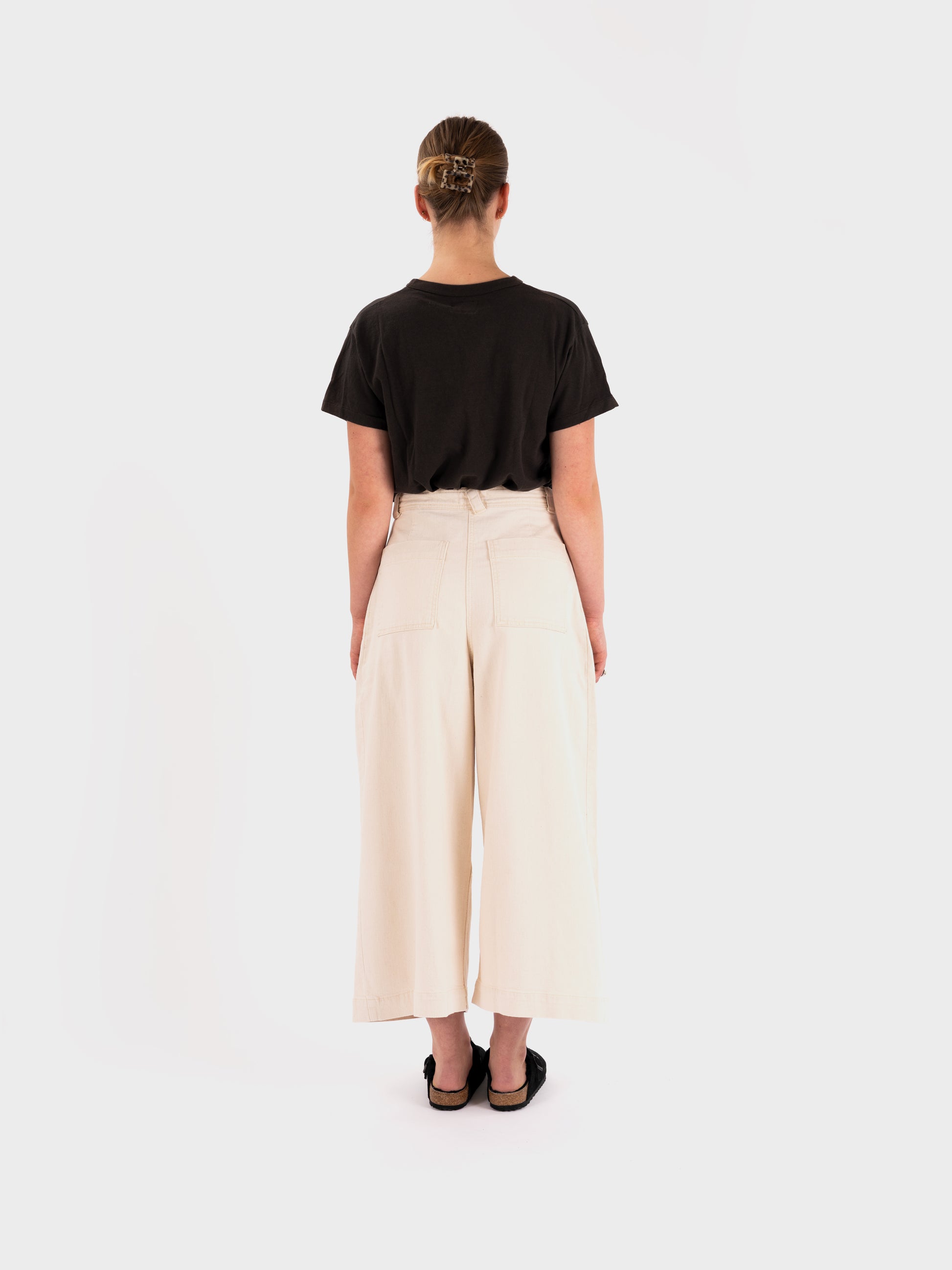 TOAST Pleat Front Trousers - Ecru Denim