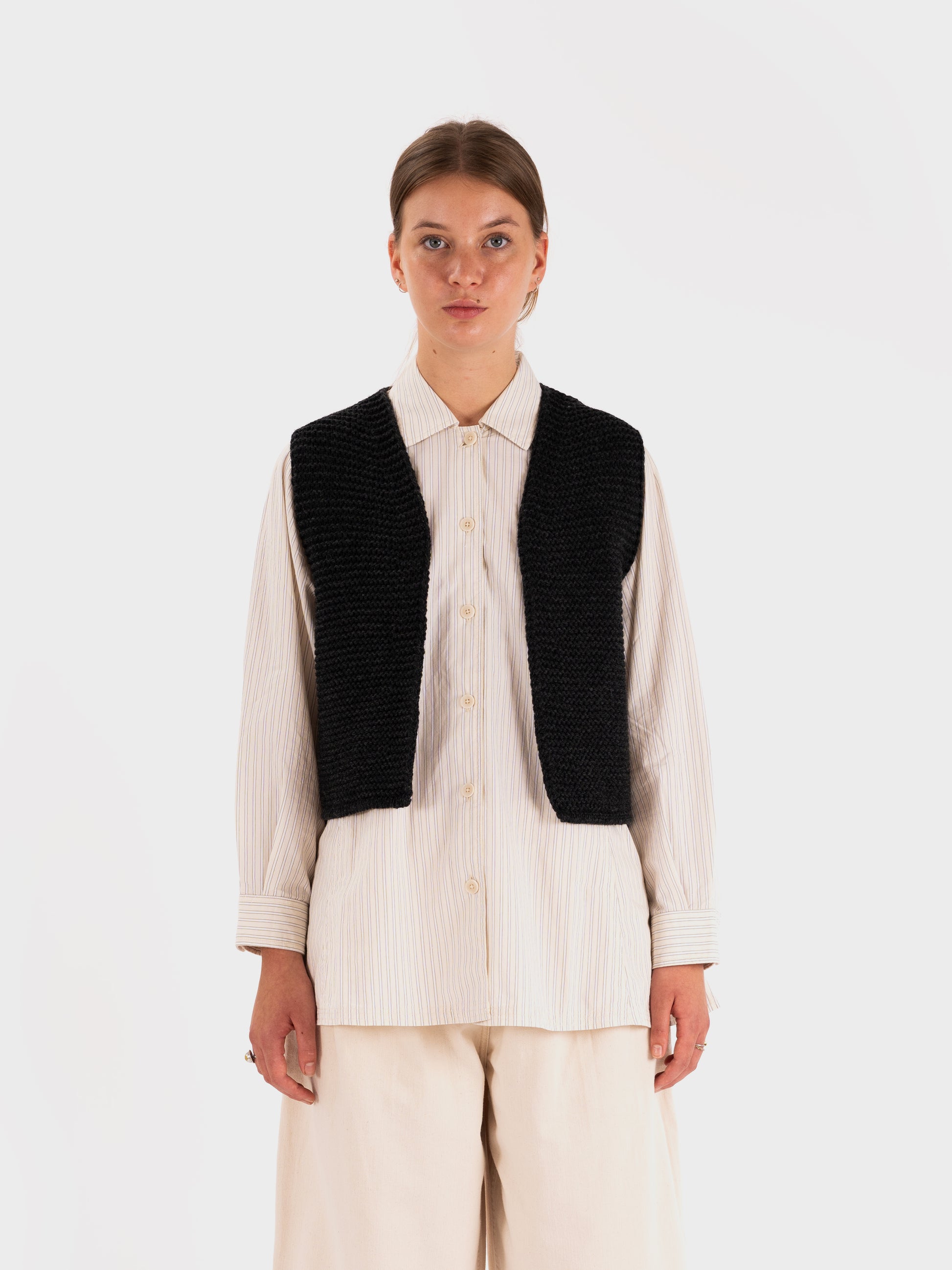 TOAST Textured Knit Gilet - Charcoal