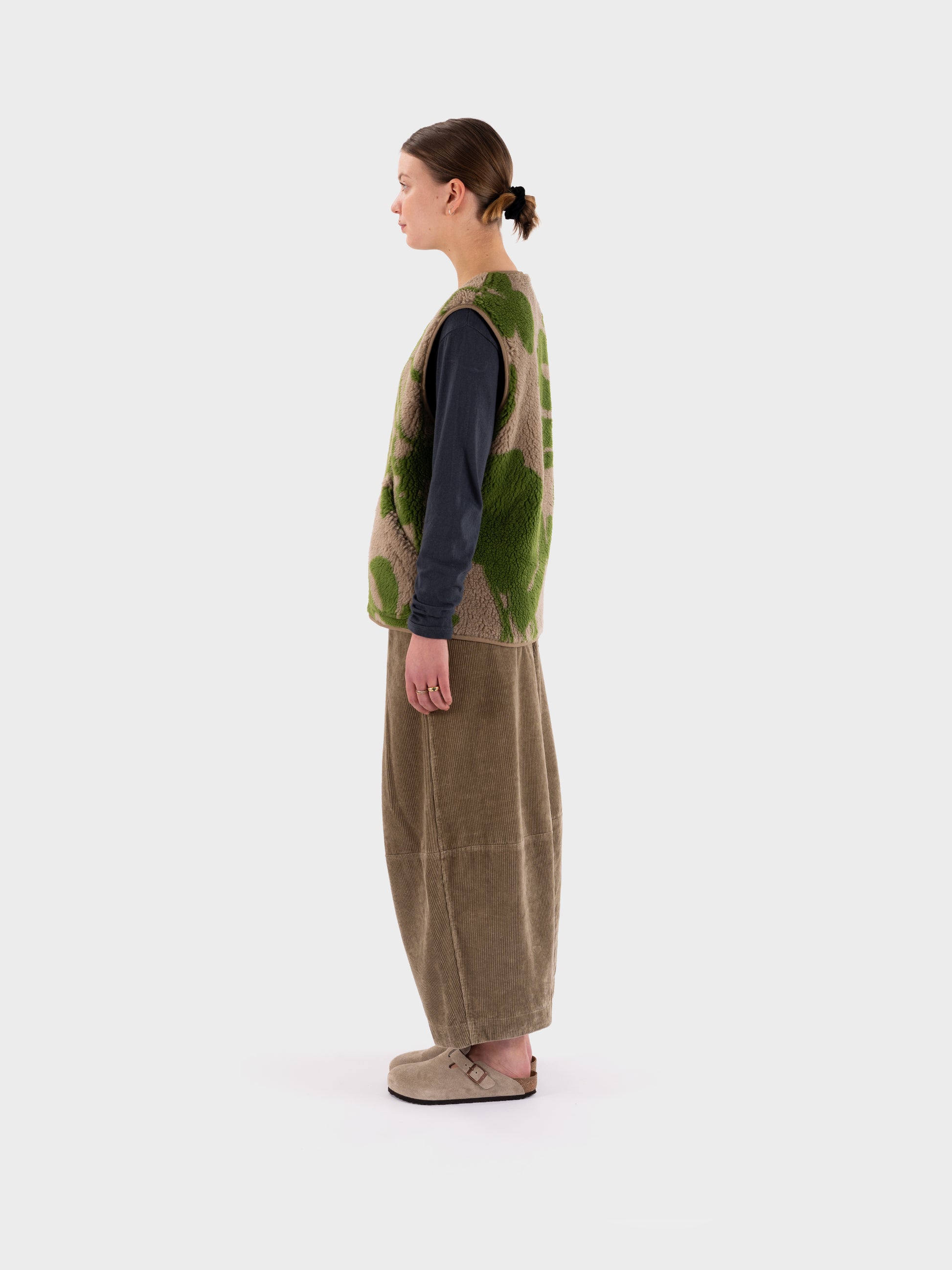 YMC Utah Waistcoat - Sand/Green